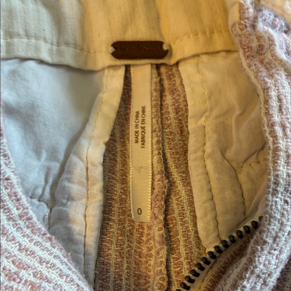 Free People Pink Ribbed Drawstring Cropped Pants - Picture 4 of 16